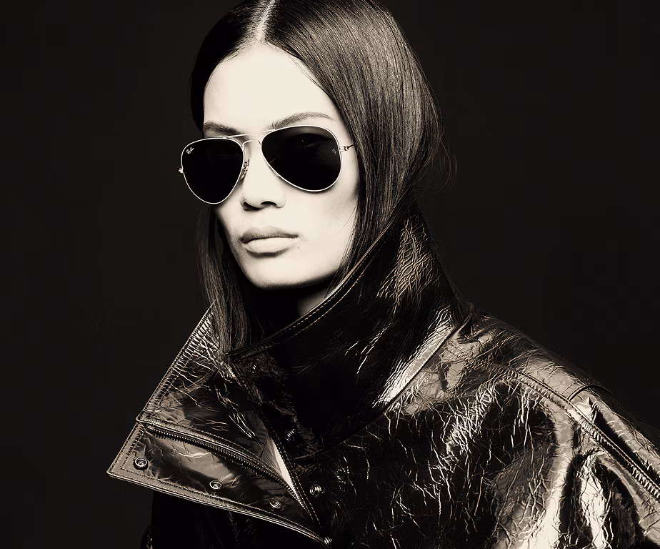 AVIATOR GRADIENT Sunglasses in Black and Brown