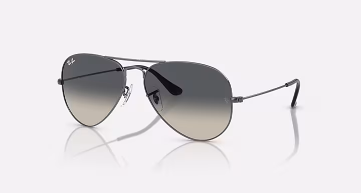 AVIATOR GRADIENT Sunglasses in Gunmetal and Grey