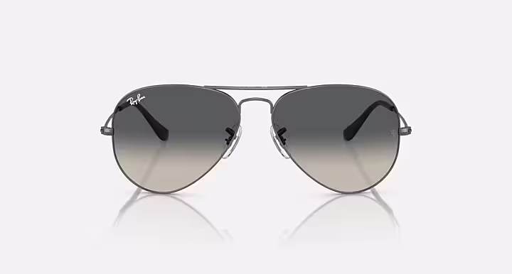AVIATOR GRADIENT Sunglasses in Gunmetal and Grey