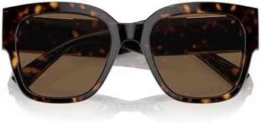 Versace VE 4437U 10873 Havana Plastic Square Sunglasses Brown Lens
