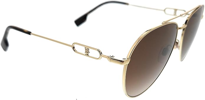 BURBERRY Brown Gradient Aviator Ladies Sunglasses