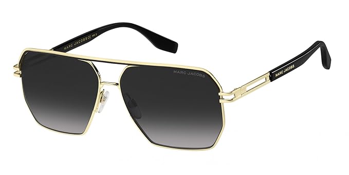 Marc Jacob Marc 584/S Rectangular Shape Full Rim Sunglasses for Men, 60 mm Lens Width, Yellow/Grey