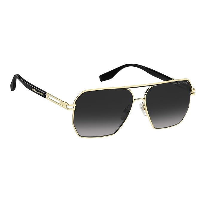 Marc Jacob Marc 584/S Rectangular Shape Full Rim Sunglasses for Men, 60 mm Lens Width, Yellow/Grey