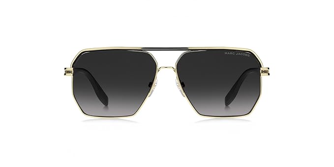Marc Jacob Marc 584/S Rectangular Shape Full Rim Sunglasses for Men, 60 mm Lens Width, Yellow/Grey