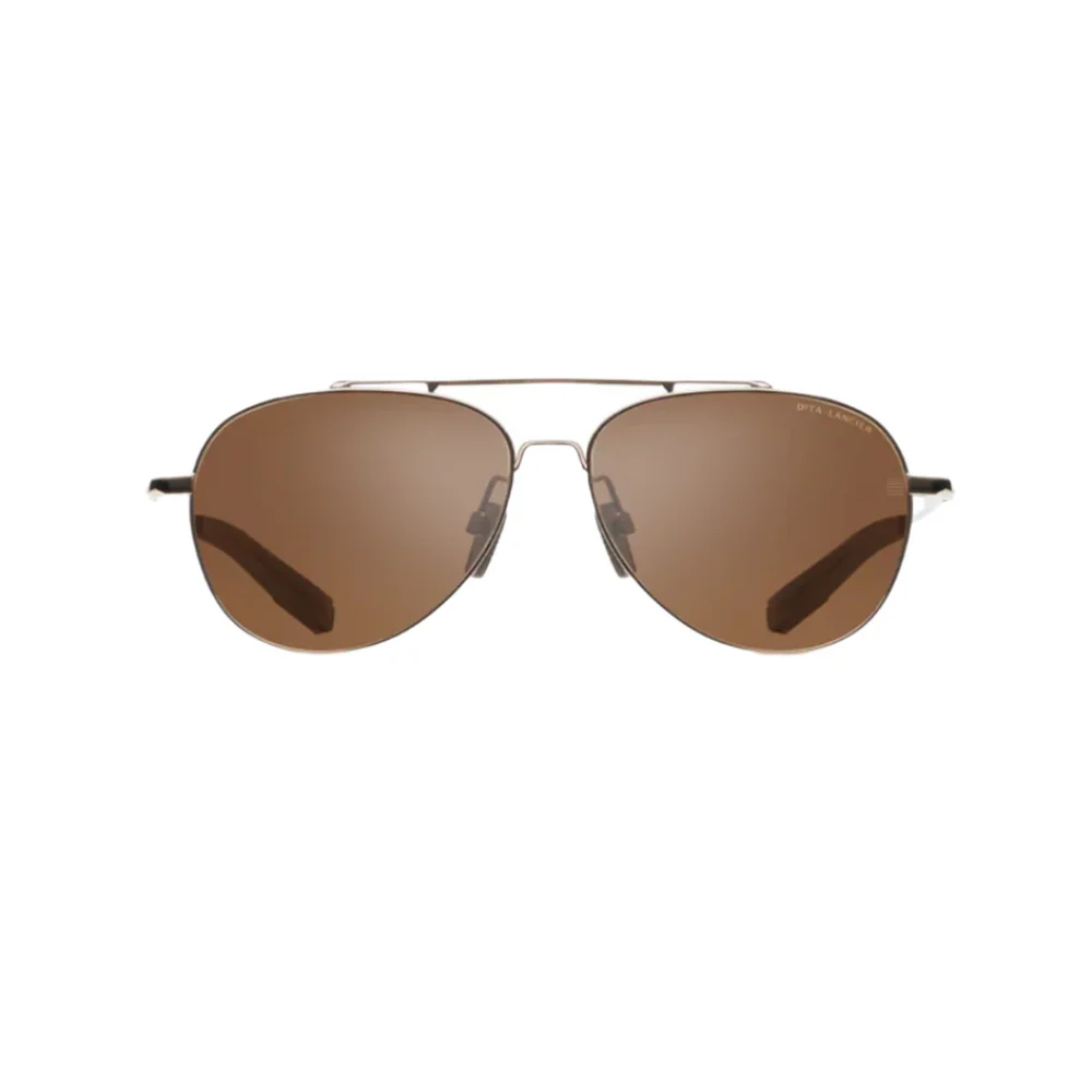 DITA brown UV Protected Aviator Sunglasses for Men