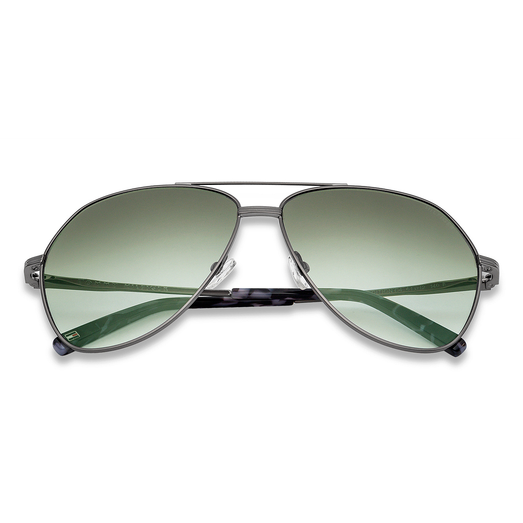 Tommy Hilfiger Gunmetal Full Rim Aviator