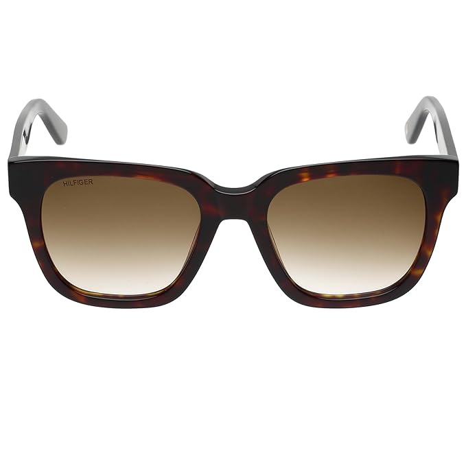 Tommy Hilfiger|Brown Full-rim Frame Square Sunglasses|100% UV Protected (Uv 400) Brown Gradient Faded Lens|Women's