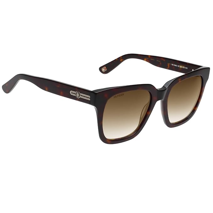 Tommy Hilfiger|Brown Full-rim Frame Square Sunglasses|100% UV Protected (Uv 400) Brown Gradient Faded Lens|Women's