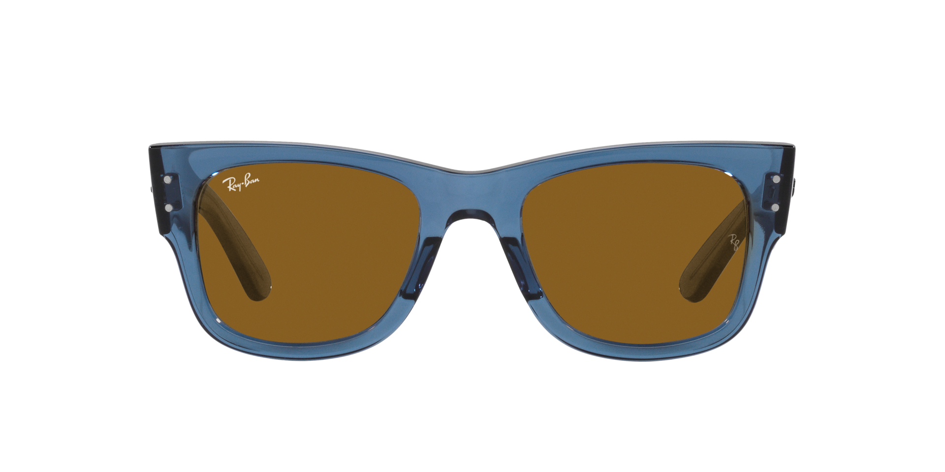 Ray-Ban Sunglasses | Transparent Blu Sunglasses ( 0RB0840S | Square | Blue Frame | Brown Lens )