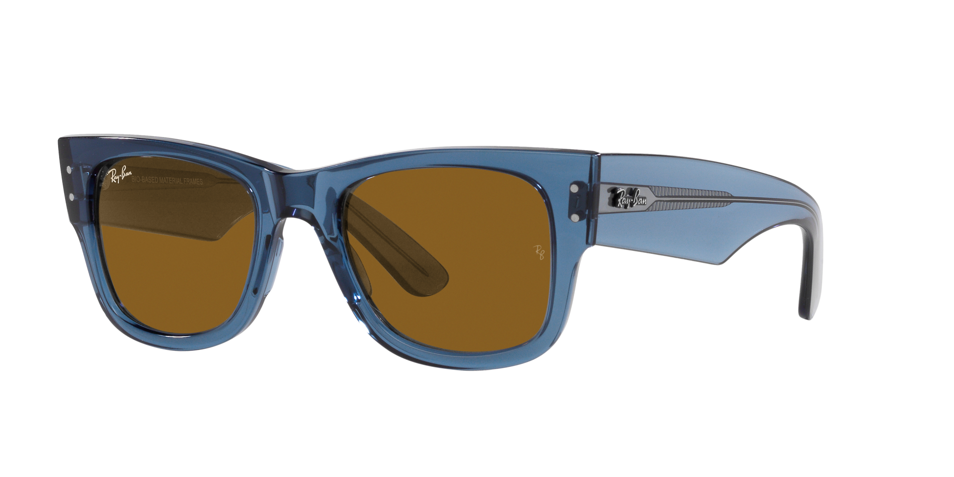 Ray-Ban Sunglasses | Transparent Blu Sunglasses ( 0RB0840S | Square | Blue Frame | Brown Lens )