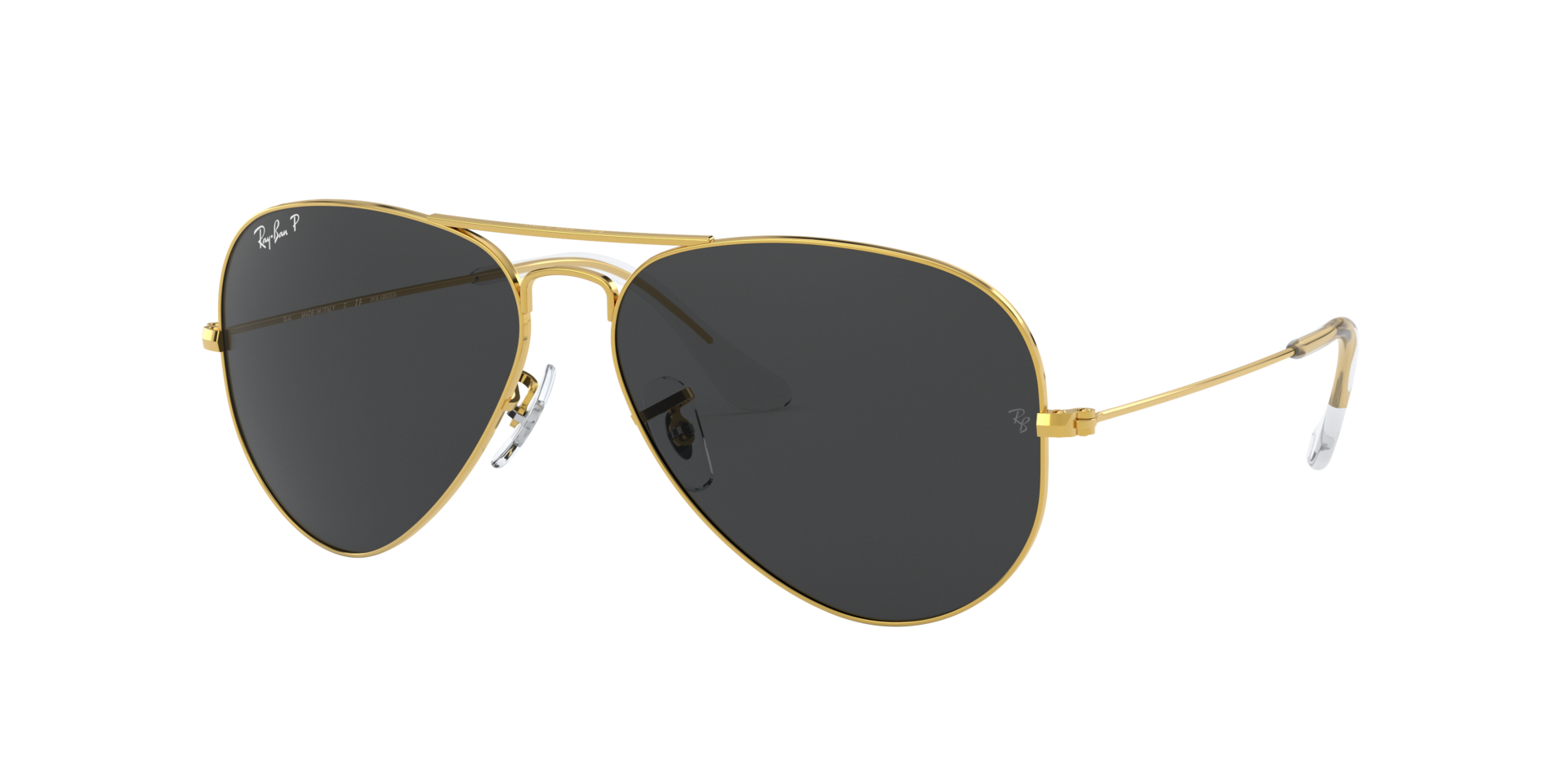 Ray-Ban Unisex Polarized Grey Lens Pilot Sunglasses