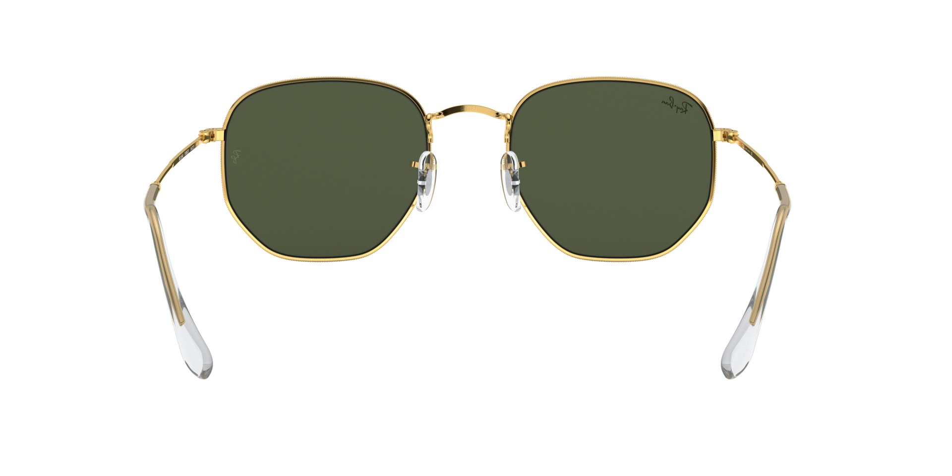 RAYBAN HEXAGONAL sunglasses with Gold Metal frame and G-15 Green lenses