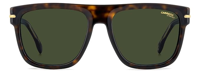 Carrera|Brown Full Frame Square Sunglasses|100% UV Protected (Uv 400) Green Lens|Men's|Large